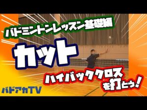 バドミントンレッスン#９　カットの打ち方　ハイバッククロスを打とう！